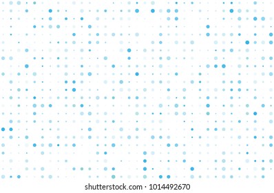 Dotted background with circles, dots, point different size, scale. Halftone pattern. Design element for web banners, posters, cards, wallpapers, sites, panels. Blue color Vector illustration  