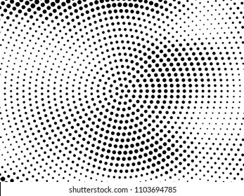 Dotted background with circles, dots, point small scale. Halftone pattern. Design element for web banners, posters, cards, wallpapers, sites, panels. Black and white color Vector illustratio