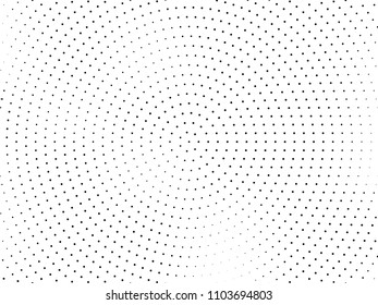 Dotted background with circles, dots, point small scale. Halftone pattern. Design element for web banners, posters, cards, wallpapers, sites, panels. Black and white color Vector illustratio