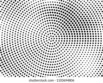 Dotted background with circles, dots, point small scale. Halftone pattern. Design element for web banners, posters, cards, wallpapers, sites, panels. Black and white color Vector illustratio