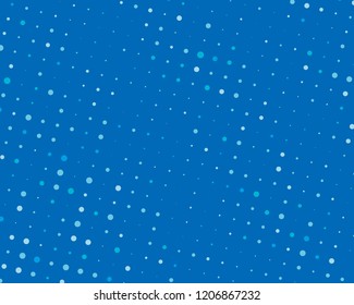 Dotted background with circles, dots, point different size, scale. Halftone pattern. Design element for web banners, posters, cards, wallpapers, sites, panels. Blue color Vector illustration