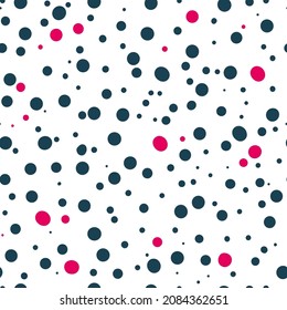 Dotted background. Doodle seamless simple pattern. Hand drawn casual polka dot texture.