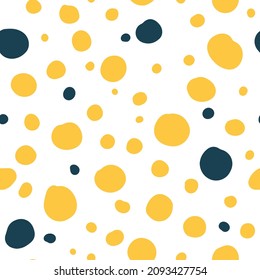 Dotted background. Doodle seamless simple pattern. Hand drawn casual polka dot texture.