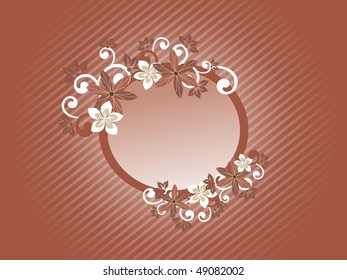 dotted background with floral frame