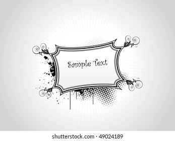 dotted background with grungy frame, vector illustration