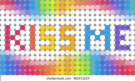 Dotted background with KISS ME text