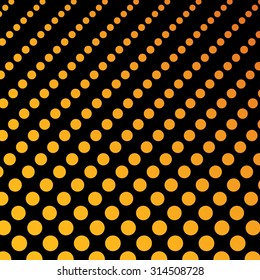 Dotted background pattern, orange and black color, halftone effect, clipping mask, 2d vector, eps 8