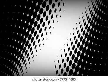 Dotted background in perspective - vector bacgkround.