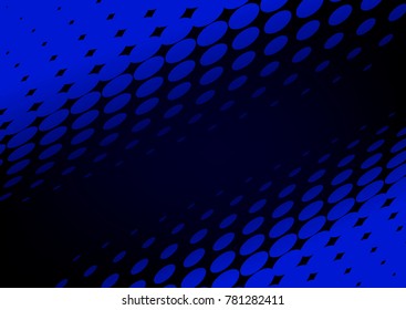 Dotted background in perspective - vector wallpaper.