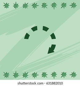 Dotted bar circle arrow icon.