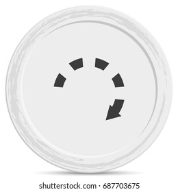 Dotted bar circle arrow icon.