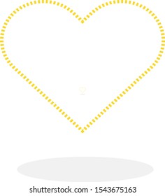 dotted beautiful heart graphic vector