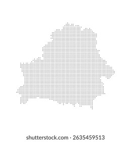 Fondo de semitonos de Ilustración vectorial de mapas de Bielorrusia punteados para presentación de diseño empresarial. Mapa de país de Bielorrusia Ilustración vectorial de semitono punteado