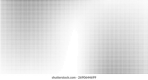 Fundo branco de meio-tom de gradiente preto pontilhado. 