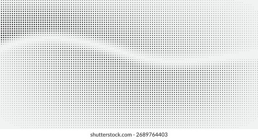 Efecto de semitono negro punteado sobre fondo blanco. Estilo cómico simple. Diseño de tendencia de arte Pop.