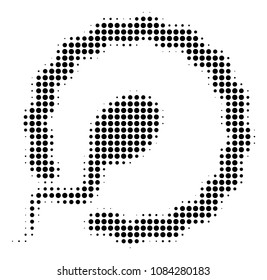 Dotted black insemination icon. Vector halftone pattern of insemination pictogram made of circle dots.
