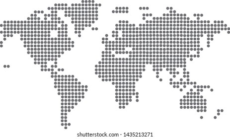 dotted blank black map vector