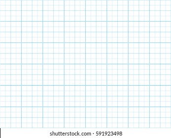 Dotted blue plotting grid line paper. Vector background 