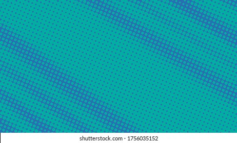 Dotted blue pop art background in retro comic style with halftone gradient