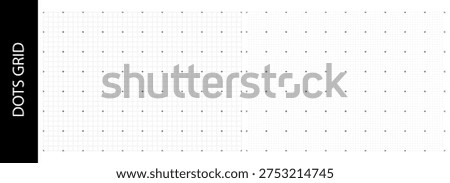 Dotted blueprint overlay for tech digital pattern, dashed lines cross. Grid bg for scan graph, hud square element. Black architect grid vector, data notebook paper. Chart drawing tech rectangle sheet