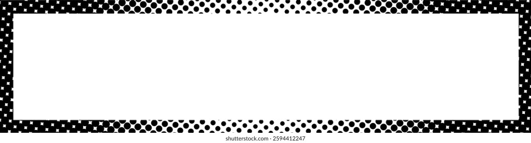 Dotted border comic halftone rectangle grain