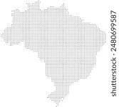 Dotted Brasil Maps Brazil Illustration Halftones Background for Design Presentation
