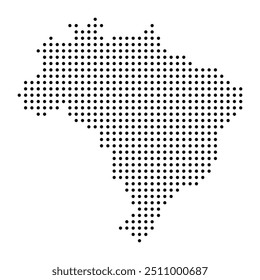 Dotted Brasil Maps Brazil Vector Illustration Halftones Background for Business Design Presentation