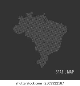 Dotted Brasil Maps Illustration. Halftones Brazil Map Background for Design Presentation