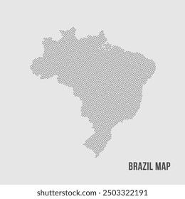 Dotted Brasil Maps Illustration. Halftones Brazil Map Background for Design Presentation