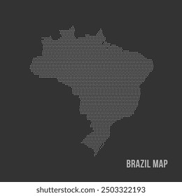 Dotted Brasil Maps Illustration. Halftones Brazil Map Background for Design Presentation