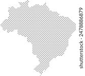Dotted Brazil Maps Illustration Halftones Background for Presentation