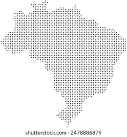 Dotted Brazil Maps Illustration Halftones Background for Presentation