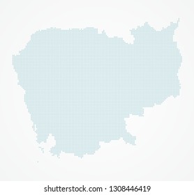 Dotted Cambodia Map