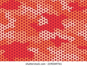 Dotted camouflage texture seamless pattern. Abstract modern military digital ornament template for fabric and vinyl wrap print. Vector background.