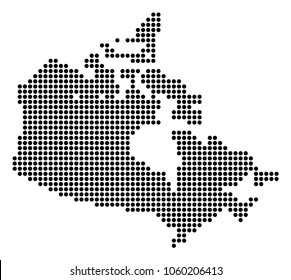 Dotted Canada Map Vector Concept Canada Stock Vector (Royalty Free ...