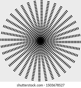 Dotted Circle Abstract Background Vector Illustration Design.