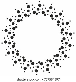 dotted circle design element monochrome sign symbol illustration round shape vector for web and print
