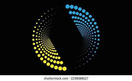 Dotted circle easy process Transform Effects