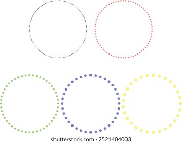 dotted circle frame border design element