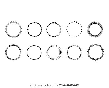 Dotted Circle Frame Element Set
