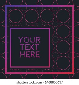 dotted circle fretwork pattern in black, pink & purple