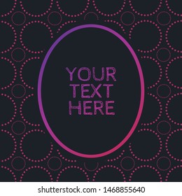 dotted circle fretwork pattern in black, pink & purple
