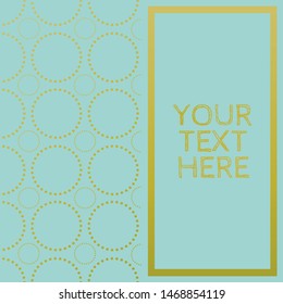 dotted circle fretwork pattern in gold and pale green