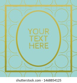 dotted circle fretwork pattern in gold and pale green