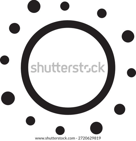 Dotted circle icon representing focus zone, selection area, loading indicator, or highlighted region concept.