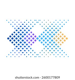 Dotted and circle pattern vector design in white background