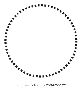 Dotted circle. Simolistic Editable Clip Art.