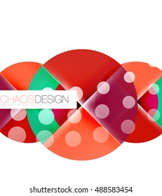 Dotted circles, abstract vector background