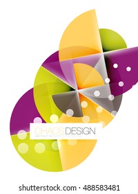 Dotted circles, abstract vector background