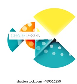 Dotted circles, abstract vector background